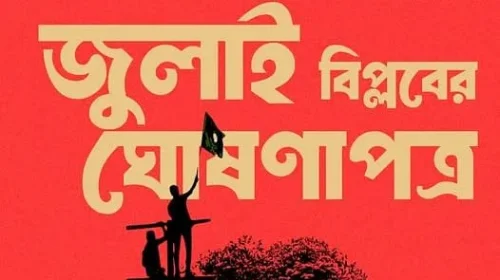 ৩১ ডিসেম্বর দেওয়া হবে ‘জুলাই বিপ্লবের ঘোষণাপত্র’